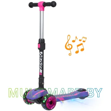 Самокат Novatrack RainBow Car Girl Pro 120CGP.RAINBOW.VT20 (фиолетовый, 2020)